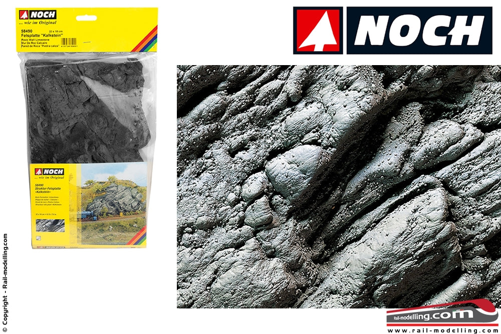 NOCH 58490 - Parete rocciosa "Limestone" 32 x 18 cm