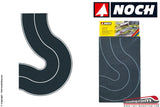 NOCH 60701 - H0 1:87 - Manto stradale adesivo cuvilineo di colore scuro 2 pezzi larghezza 80mm