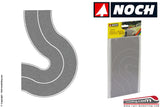 NOCH 60710 - H0 1:87 - Manto stradale adesivo cuvilineo di colore chiaro 2 pezzi larghezza 66mm