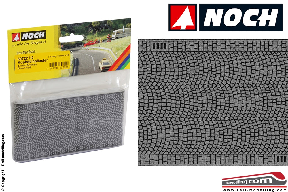 NOCH 60722 - H0 1:87 - Strada a pavè in porfido 100 c 6.6 cm
