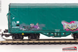 PIKO 58379 - H0 187 - Set 2 carri merce telonati Mercitalia con graffiti modello Shimmns Ep. VI