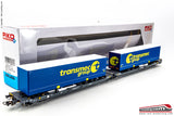PIKO 58971 - H0 187 - Carro tasca intermodale T3000e Sdggmrss Transmec Group con carico ep. VI