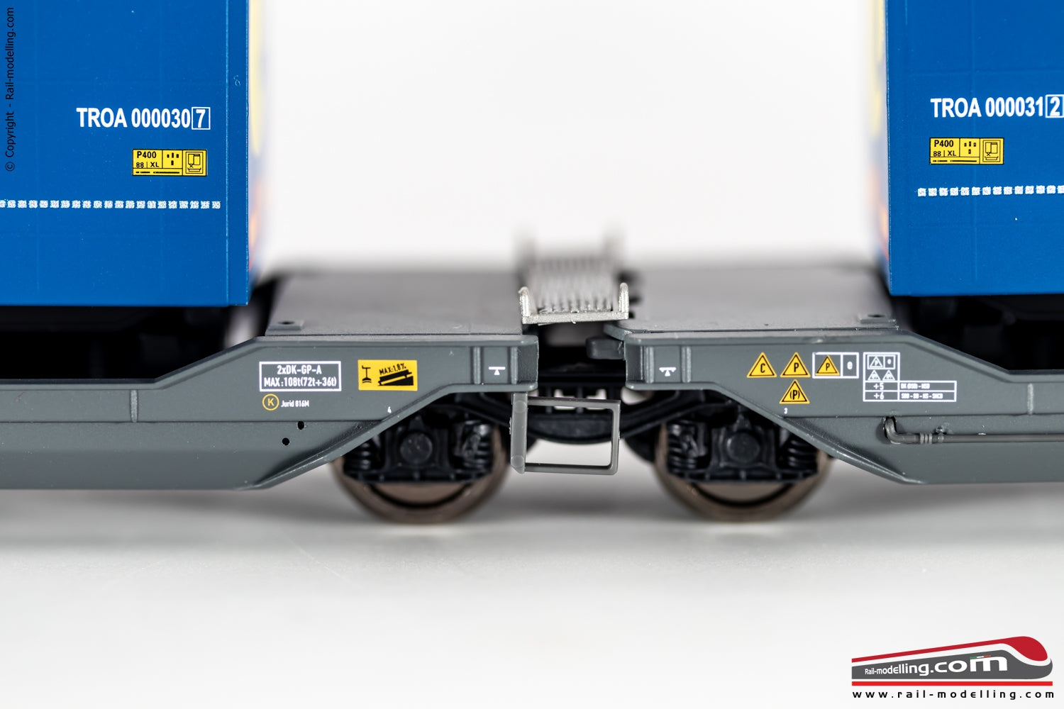 PIKO 58971 - H0 187 - Carro tasca intermodale T3000e Sdggmrss Transmec Group con carico ep. VI