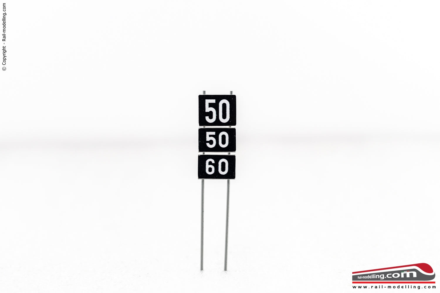 RAIL-MOD 007846 - H0 187 - Segnale velocità massima a 3 ranghi 50 50 60