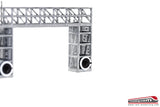 RAIL-MOD RM811C - H0 187 - Segnale semaforico luminoso singolo su portale a due binari luci Vede e Rosso