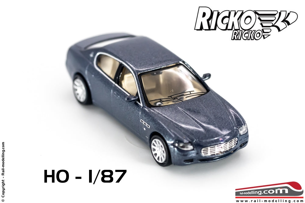 RICKO 38306 - H0 187 - Maserati Quattroporte blu metallizzato Auto modellino