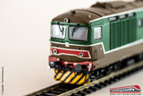 RIVAROSSI HR2162 - H0 1:87 - Locomotiva Diesel FS D 445 1025 Livrea Verde Isabella