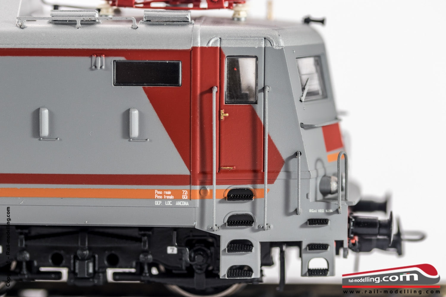 RIVAROSSI HR2708 - H0 1:87 - Locomotiva elettrica FS E 424 350 Navetta MDVE DCC