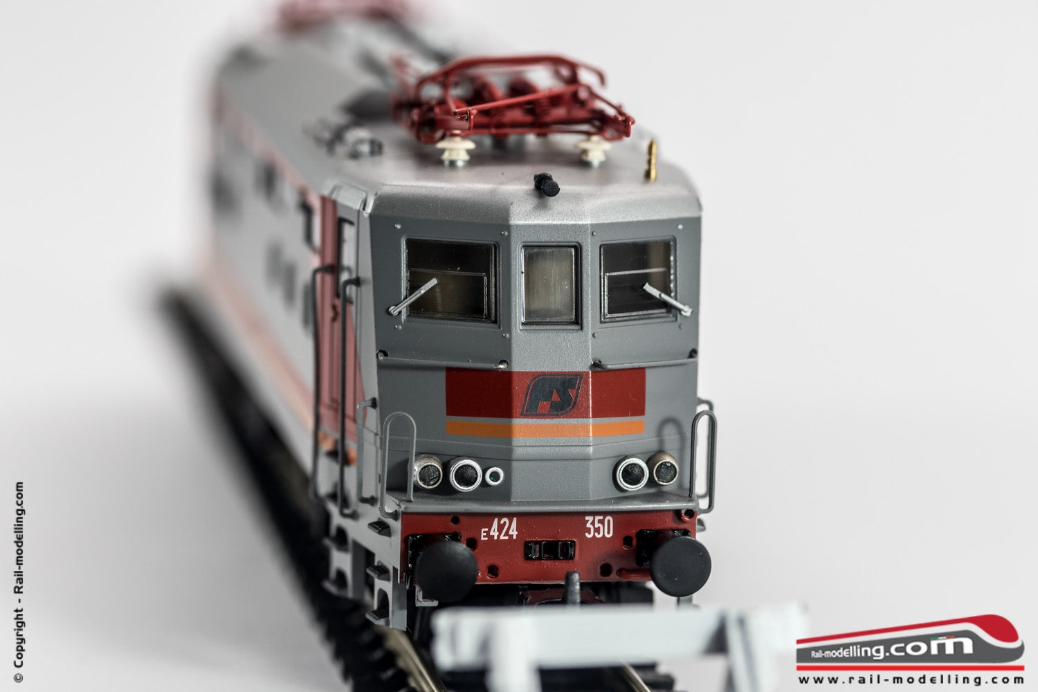 RIVAROSSI HR2708 - H0 1:87 - Locomotiva elettrica FS E 424 350 Navetta MDVE DCC