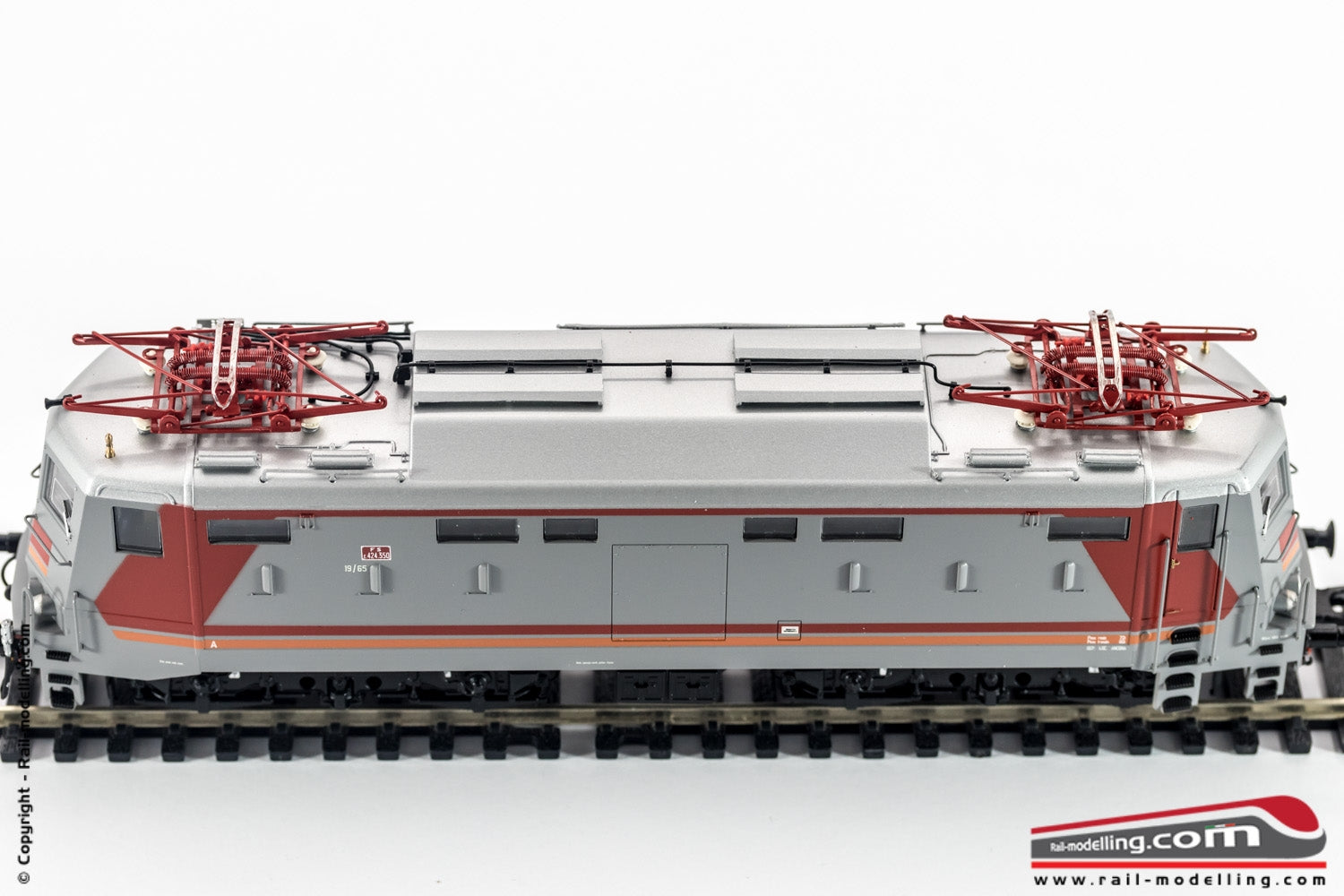 RIVAROSSI HR2708 - H0 1:87 - Locomotiva elettrica FS E 424 350 Navetta MDVE DCC