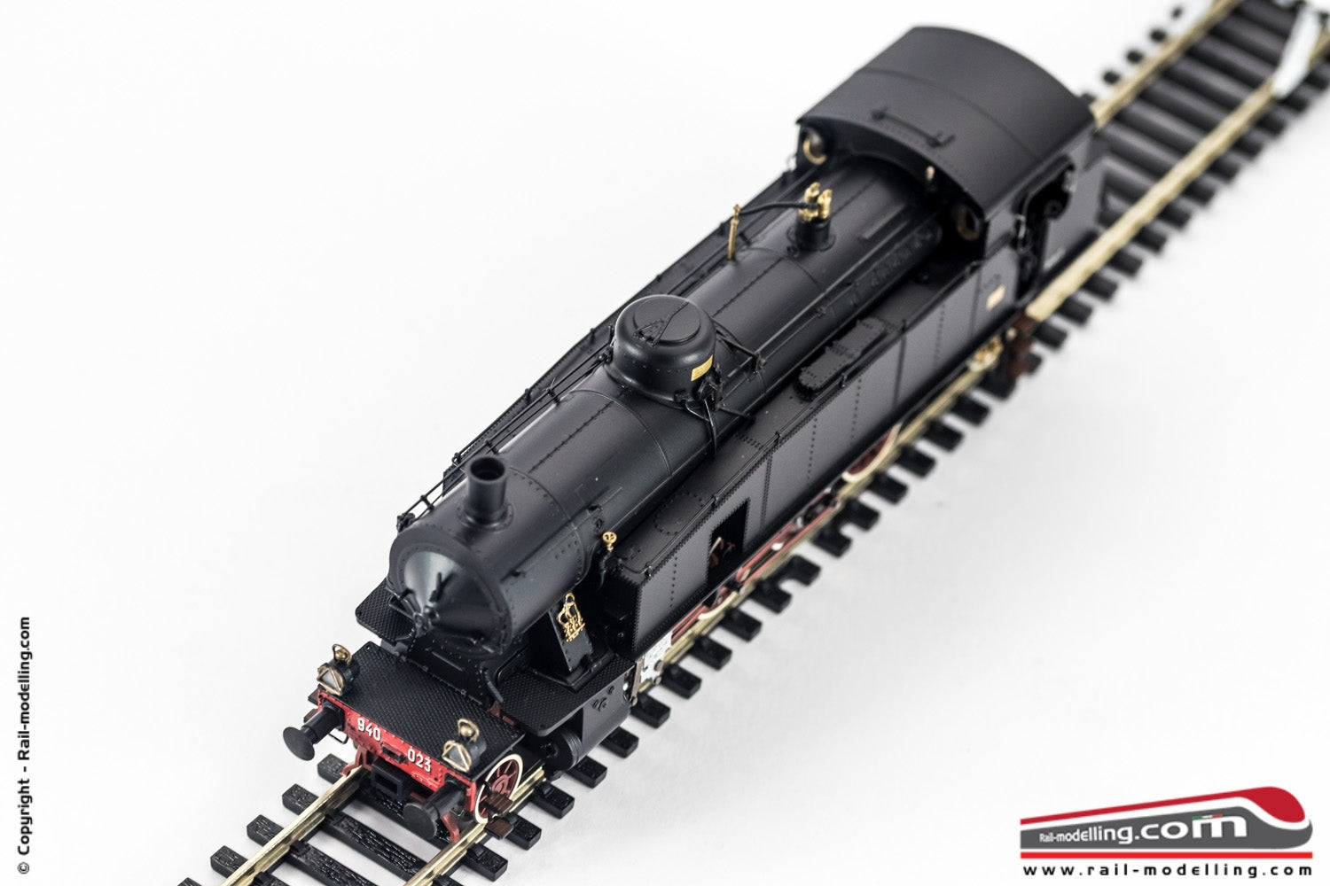 RIVAROSSI HR2725 - H0 1:87 - Locomotiva a vapore FS Gr. 940 023 fanali grandi d'origine in Epoca III