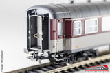 RIVAROSSI HR4254 - 1:87 - Set 2 carrozze tipo ‘59 livrea rosso fegato di 1 cl. + 2 cl. Epoca IV