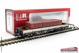 RIVAROSSI HR6406 - H0 1:87 - Carro pianale a carrelli con sponde tipo Remms e carico laterizi delle DB