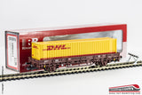 RIVAROSSI HR6411 - H0 1:87 - Carro pianale Kbgs DB con carico container DHL