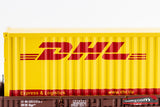 RIVAROSSI HR6411 - H0 1:87 - Carro pianale Kbgs DB con carico container DHL