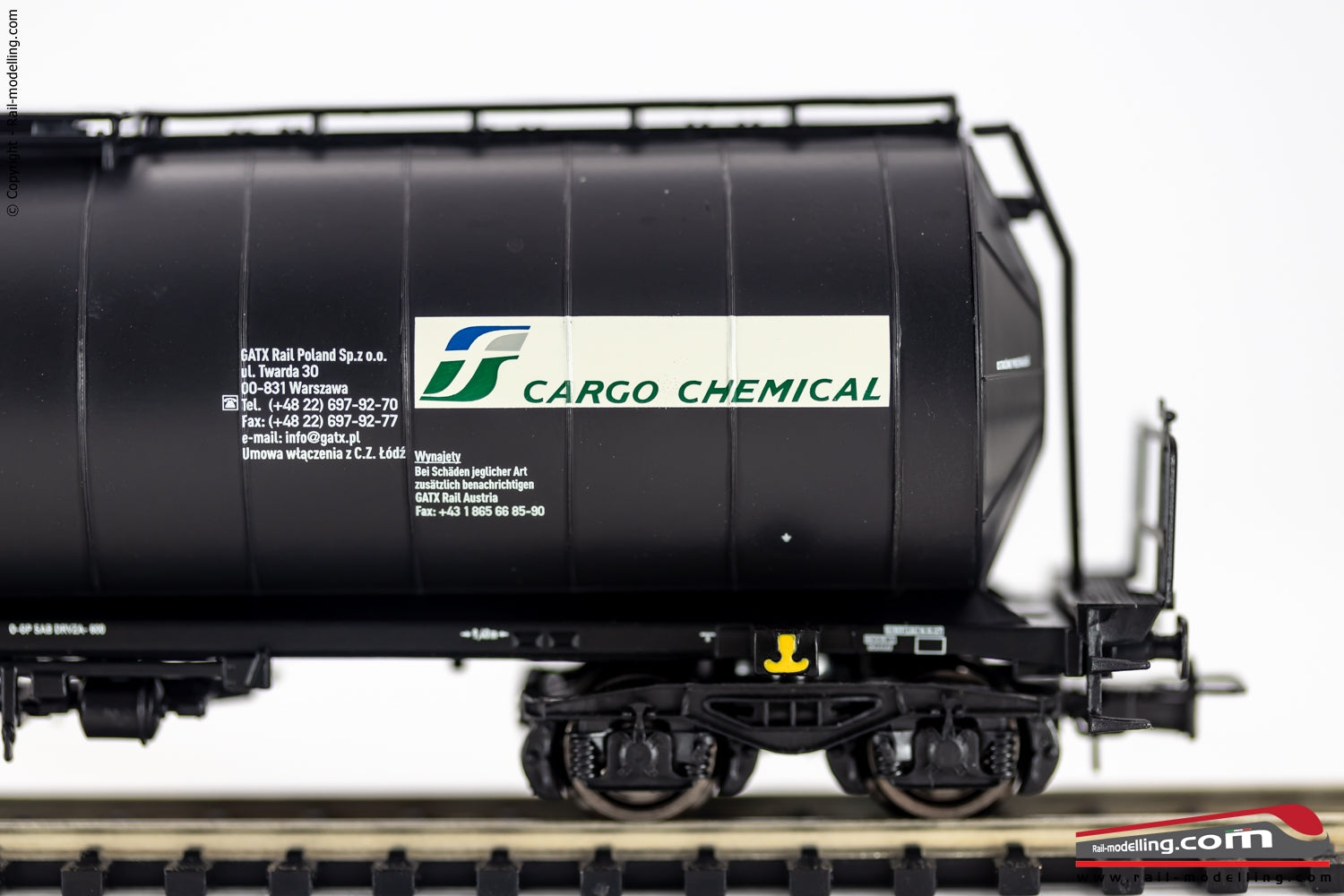 RIVAROSSI HR6460 - H0 187 - Carro cisterna FS Cargo Chemical GATX tipo Zaes Ep. VI