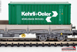 RIVAROSSI HR6498 - H0 187 - Carro pianale SBB CFF FFS tipo Res con carico container Ep. IV