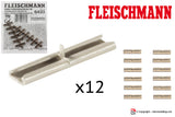 FLEISCHMANN 6433 - H0 1:87 - Scarpette isolanti in plastica giunti per binari 12 pezzi
