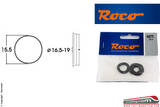ROCO 40072 - H0 1:87 - Set 10 anelli aderenza ricambio gommini ruote 16,6/19mm