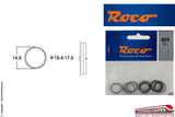 ROCO 40076 - H0 1:87 - Set 10 anelli aderenza ricambio gommini ruote da 15,4/17,5 mm