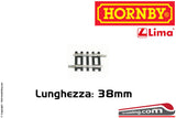 HORNBY LIMA R610 - H0 1:87 - Binario singolo dritto 38 mm in Nickel Silver 