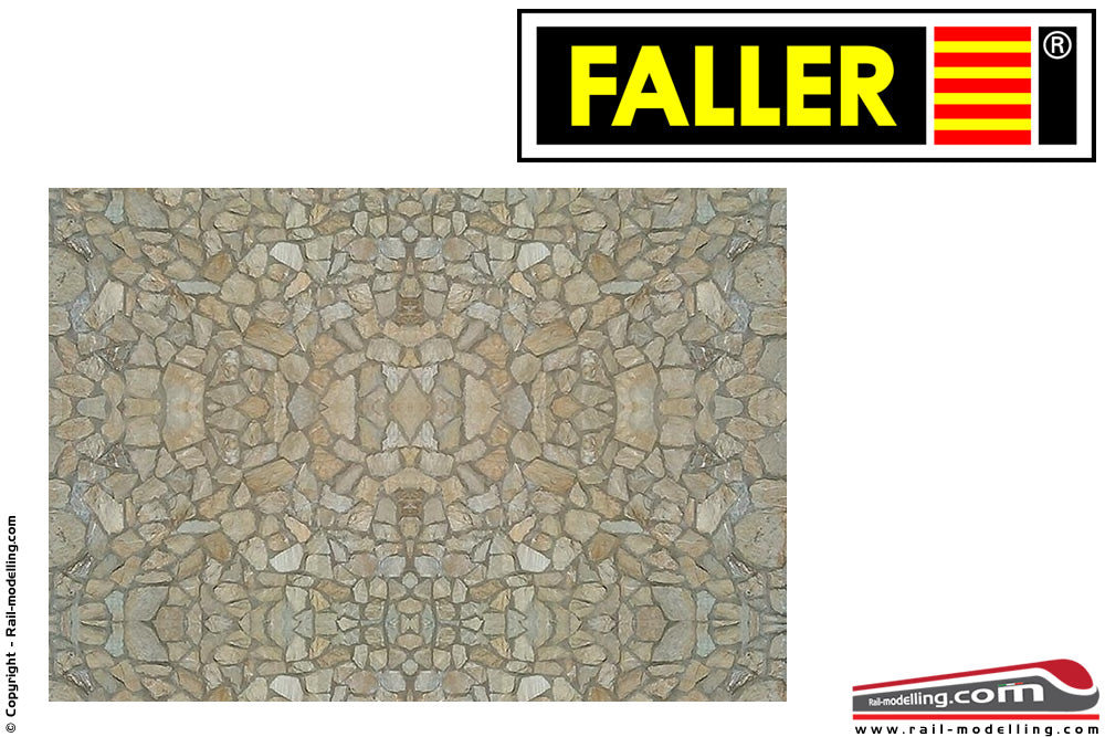 FALLER 170627 - H0 1:87 - Cartoncino pavimento in pietra naturale 250 x 125 mm