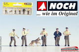 NOCH 15095 - H0 1:87 - Confezione set 6 personaggi Poliziotti tedeschi con cane