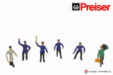PREISER 14080 - H0 1:87 - Figurini personale ferroviario vari personaggi