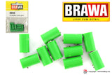 BRAWA 3043 - Morsetti tondi femmina 10pz diametro 2,5mm colore verde