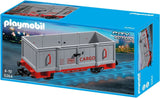 PLAYMOBIL 5264 - Vagone carro merci aperto con sponda costruzioni trenino