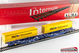 ACME 40289 - H0 1:87 -Carro merci intermodale blu Sggmrss 90 con 2 Container P&O Ferrymasters