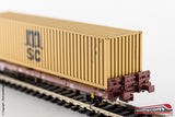 ACME 40325 - H0 1:87 - Carro merci a pianale FS modello Kgps con carico container MSC