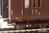 ACME 55066 - H0 1:87 - Set 2 Carrozze passeggeri Centoporte tipo 1910 Livrea Castano Ep. III