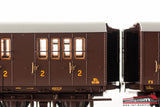 ACME 55066 - H0 1:87 - Set 2 Carrozze passeggeri Centoporte tipo 1910 Livrea Castano Ep. III