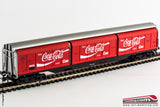 LEMKE 218988 - H0 1:87 - Carro merci 4 assi DB modello Habiqss Coca Cola a pareti scorrevoli