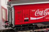 LEMKE 218988 - H0 1:87 - Carro merci 4 assi DB modello Habiqss Coca Cola a pareti scorrevoli