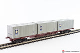 OSKAR 4131 - H0 1:87 - Carro merce a pianale con 3 containers FS modello Sgns 31 83 455 7 045-5