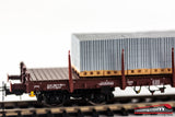 RIVAROSSI HR6329 - H0 1:87 - Set due carri pianale FS tipo Rgs e Rgmms + carico mattoni