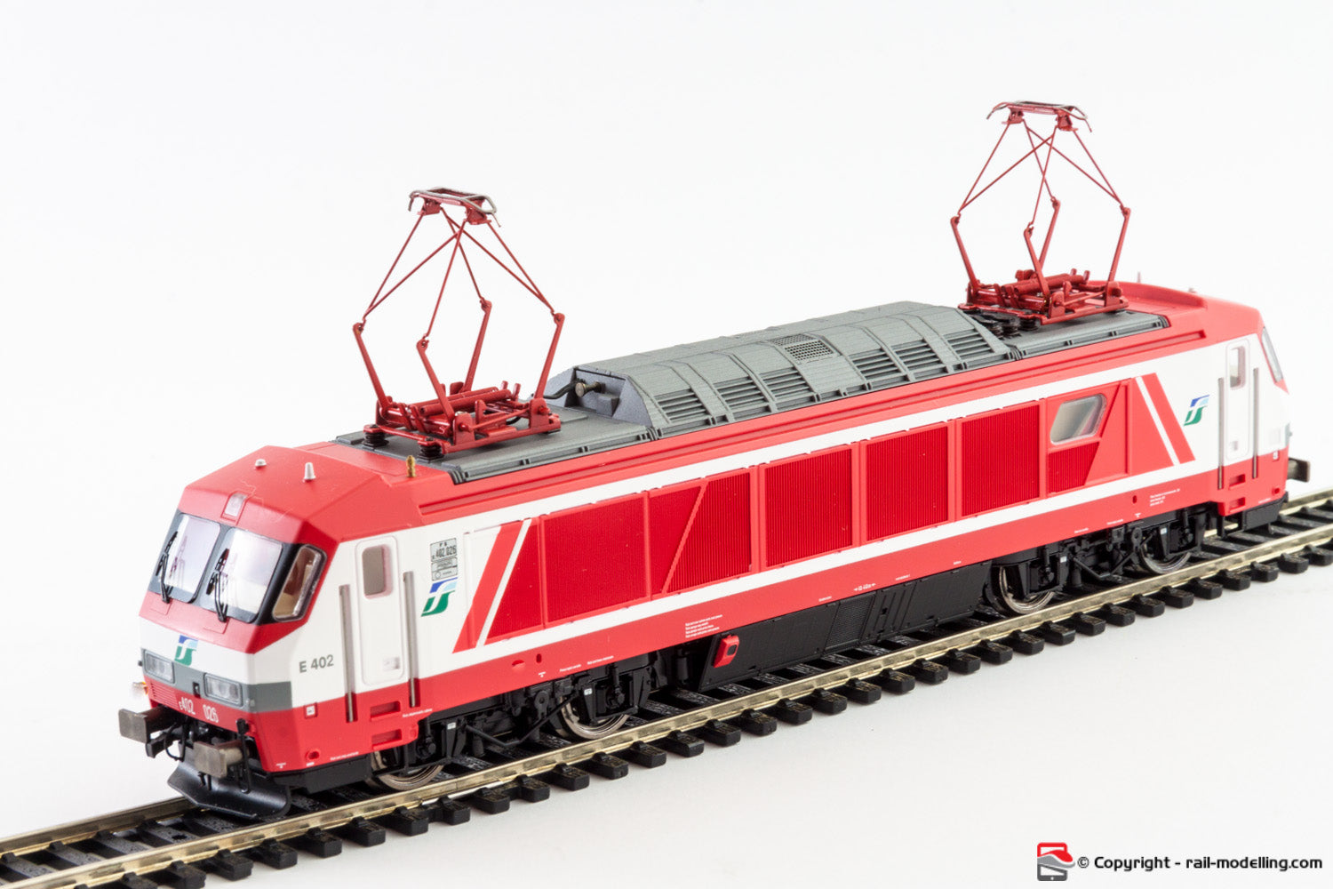 RIVAROSSI RHR1004 - 1:87 - Set convoglio Locomotiva E 402A + 3 Carrozze Z FS
