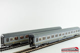 RIVAROSSI HR4219 - H0 1:87 - Set 2 carrozze UIC-Z1 FS 2° cl. Livrea bigrigio a fascia gialla Ep. V