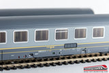 RIVAROSSI HR4219 - H0 1:87 - Set 2 carrozze UIC-Z1 FS 2° cl. Livrea bigrigio a fascia gialla Ep. V