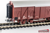 RIVAROSSI HR6311 - H0 1:87 - Set 2 carri chiusi FS modello Hcs-uvwy con mantici Ep. III