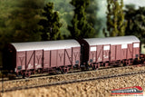 RIVAROSSI HR6311 - H0 1:87 - Set 2 carri chiusi FS modello Hcs-uvwy con mantici Ep. III