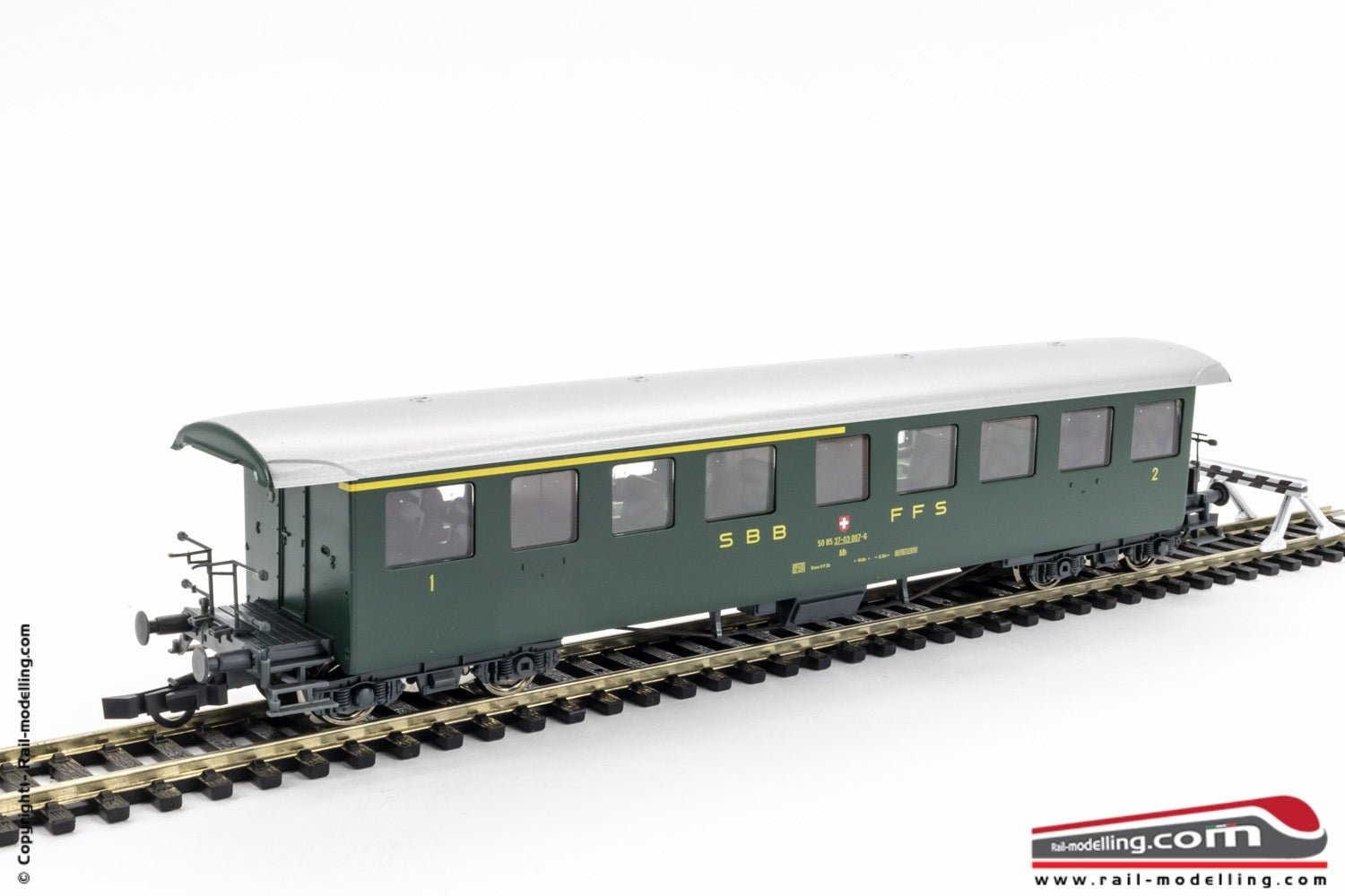ROCO 44730 - H0 1:87 - Carrozza passeggeri SBB-CFF-FFS di 1° e 2° classe con terrazzini