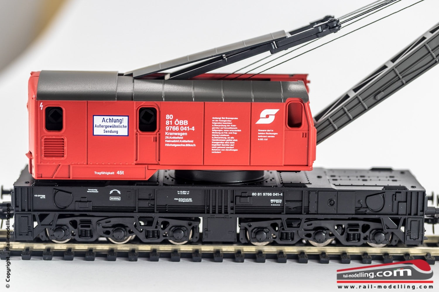 ROCO 56239 - H0 1:87 - Set carro gru cantiere con carro a pianale di appoggio OBB Ep: V 