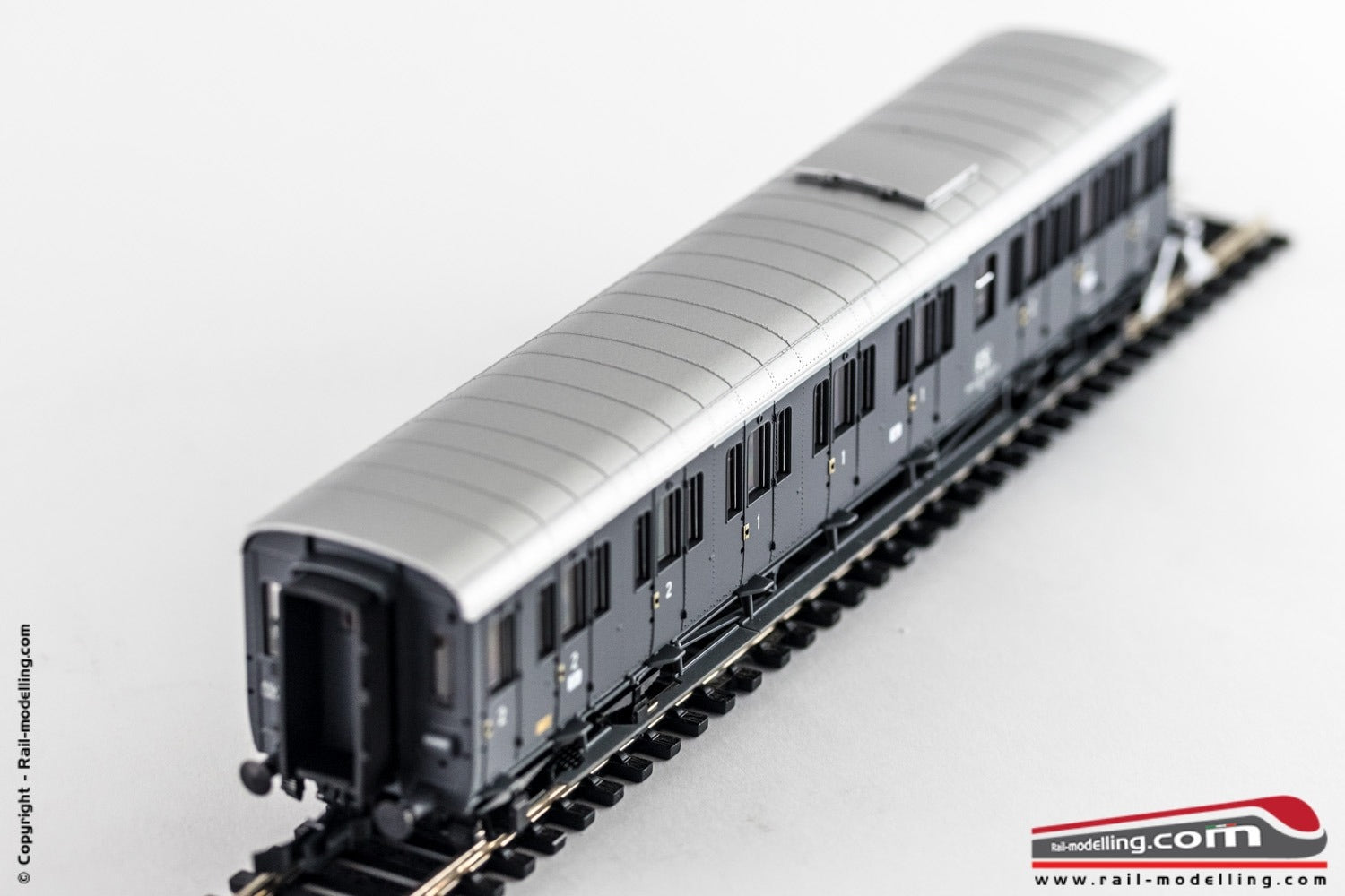 ROCO 64982 - H0 1:87 - Carrozza passeggeri FS Centoporte di 1° e 2° cl. Ardesia
