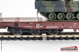 ROCO 67595 - H0 1:87 - Carro merci a pianale per carichi pesanti FS + Carro armato Esercito Italiano