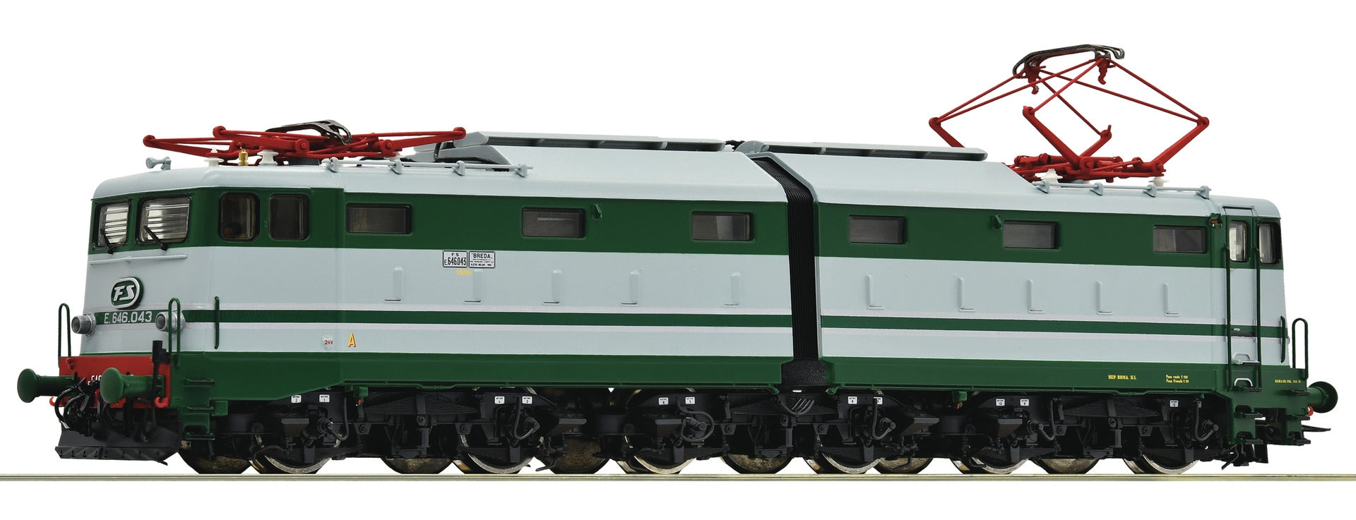 ROCO 73164  - H0 187 - Locomotiva elettrica FS E646.043 dep. Roma S.L. Ep. IV
