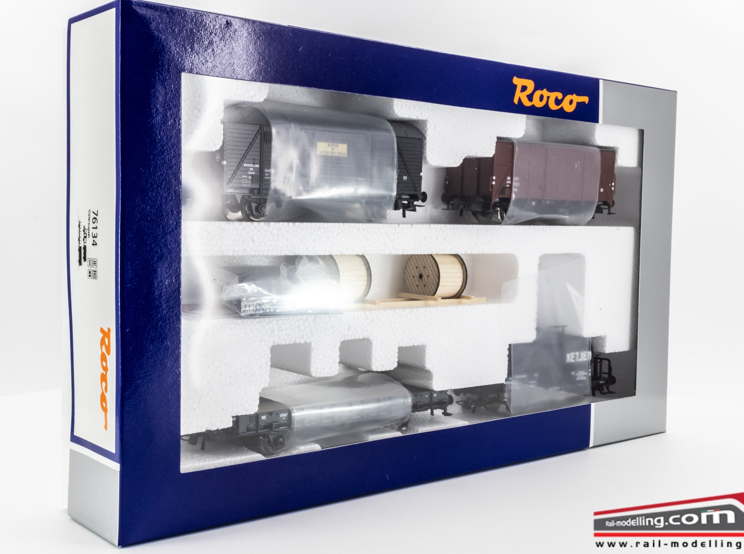 ROCO 76134 - H0 1:87 - Confezione set 4 carri merce misti ferrovie NS Epoca III