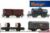 ROCO 76134 - H0 1:87 - Confezione set 4 carri merce misti ferrovie NS Epoca III